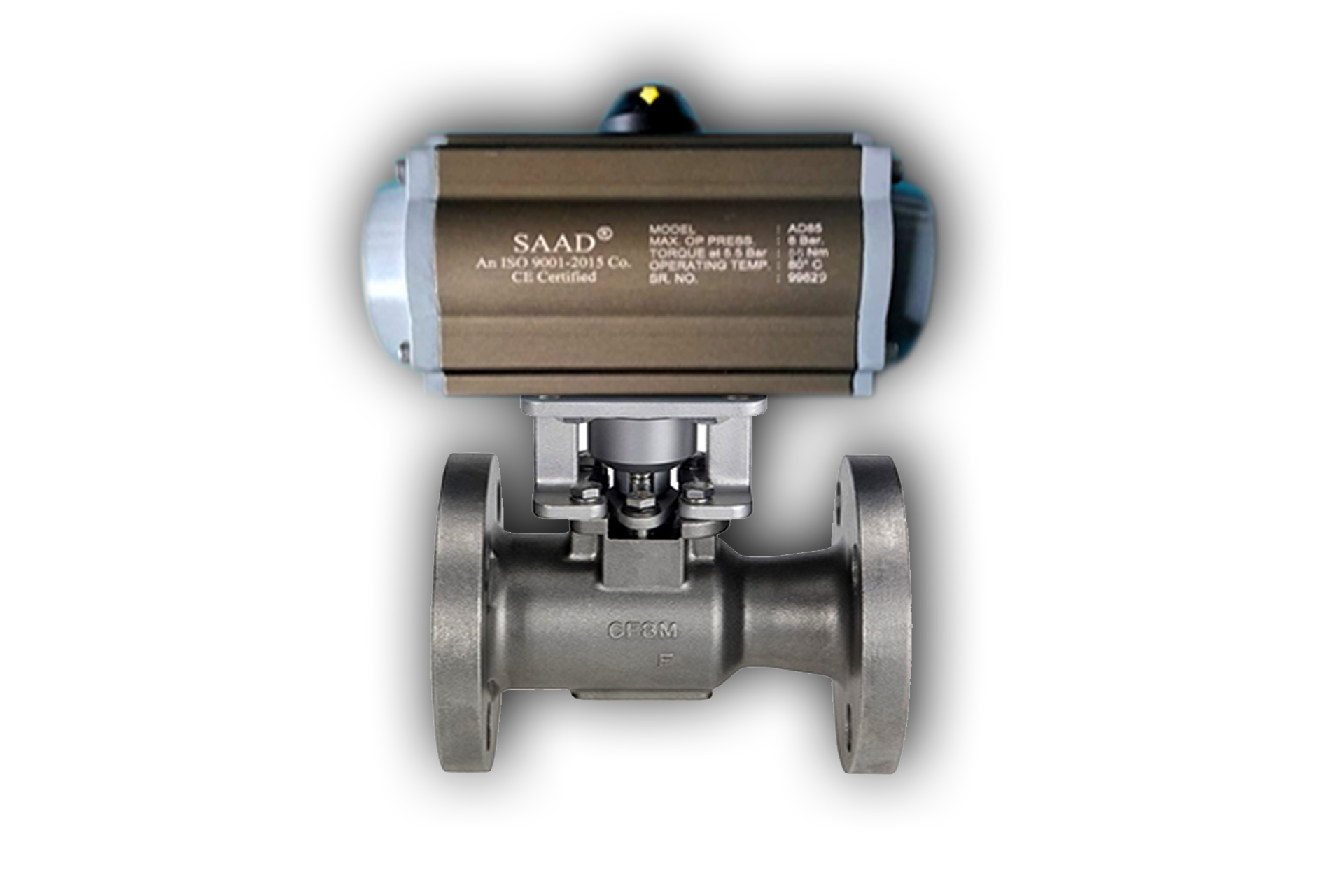 Pneumatic Actuator Operated Single Piece Ball Valve